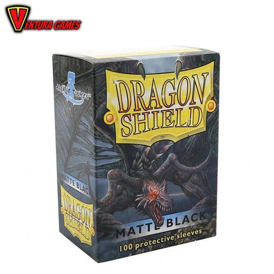 Dragon Shield Standard Sleeves - Matte Black (100 Sleeves) - Ventura Games
