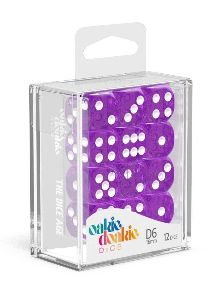 Oakie Doakie Dice D6 Dice 16 mm Speckled - Purple (12) Dice Oakie Doakie Dice - Ventura Games