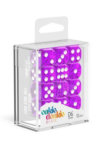 Oakie Doakie Dice D6 Dice 16 mm Translucent - Purple (12) Dice Oakie - Ventura Games