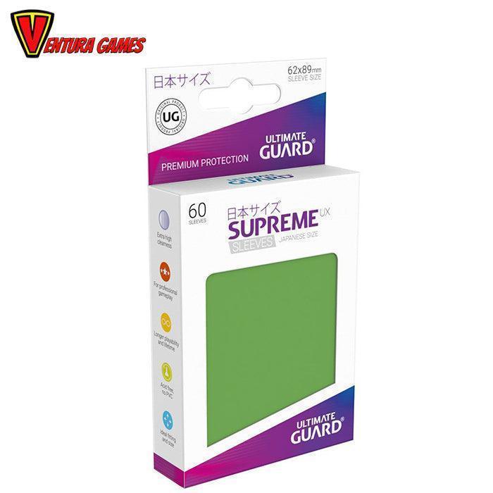 Ultimate Guard Supreme UX Sleeves Japanese Size Green (60) - Ventura Games