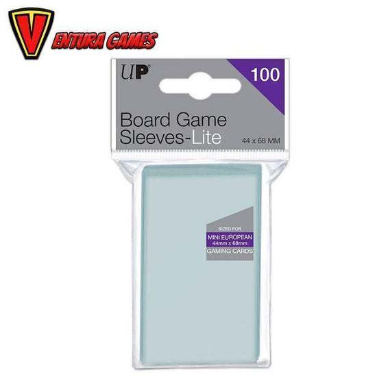 UP - Lite Mini European Board Game Sleeves 44mm x 68mm (100 Sleeves) - Ventura Games