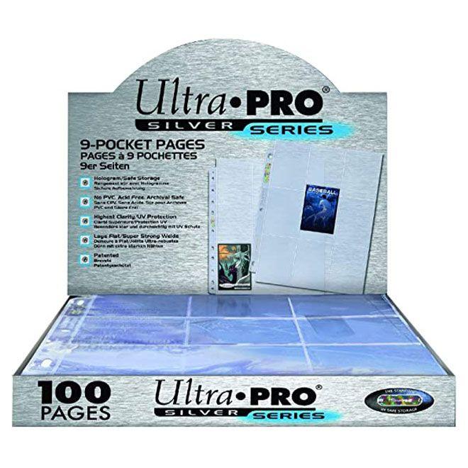 UP - Silver 9-Pocket Pages - 11 Hole - Display 100 Pages - Ventura Games