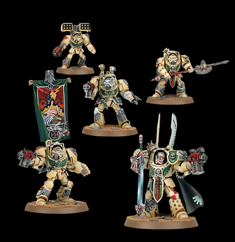 Warhammer 40K Deathwing Command Squad Elite Dark Angels Miniatures Set ...